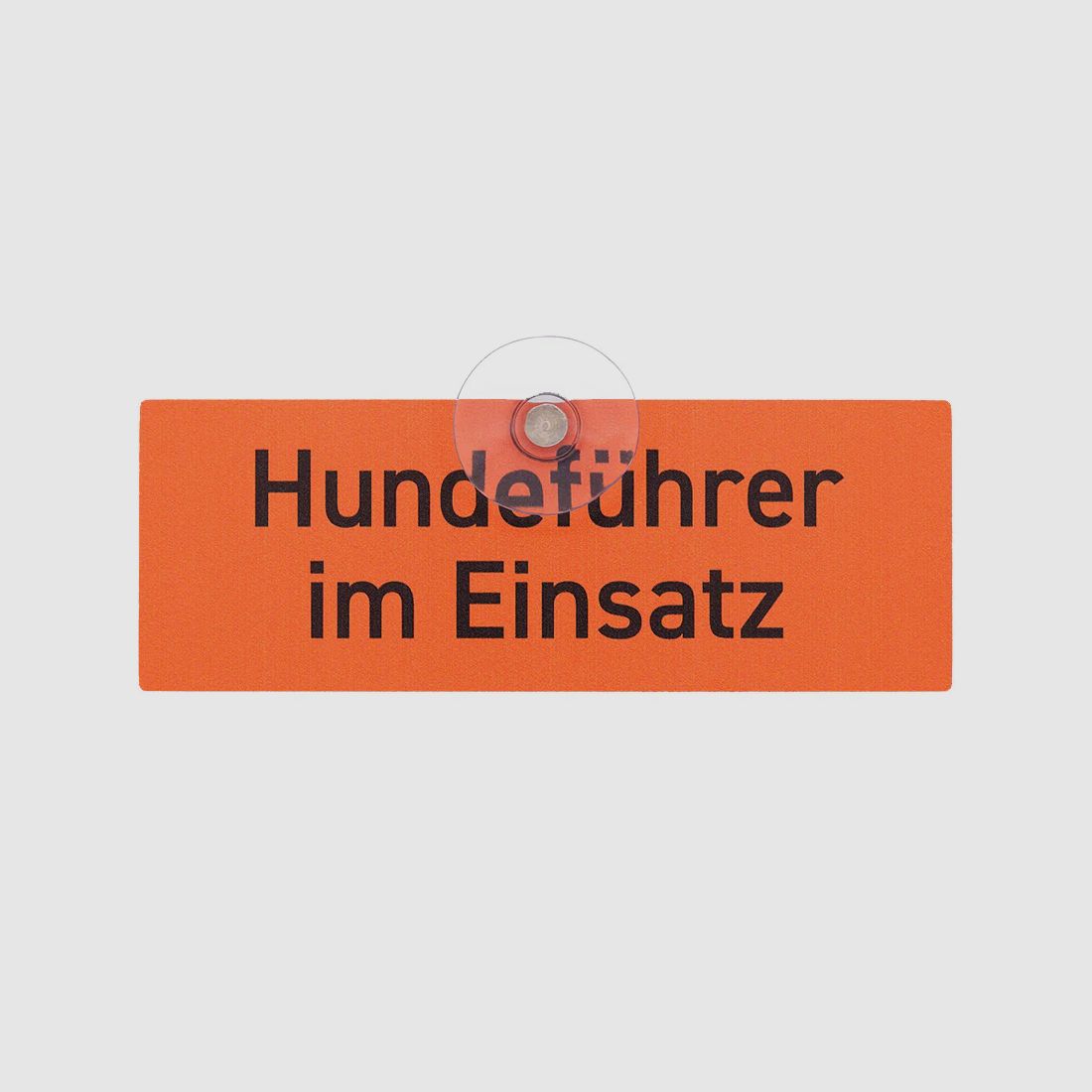 Autoschild mit Saugnapf "Hundeführer im Einsatz"