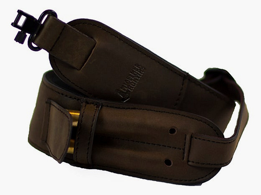 Mjoelner Hunting Gewehrriemen Leder/Neopren - braun - inkl. Riemenbügel abhnehmbar US