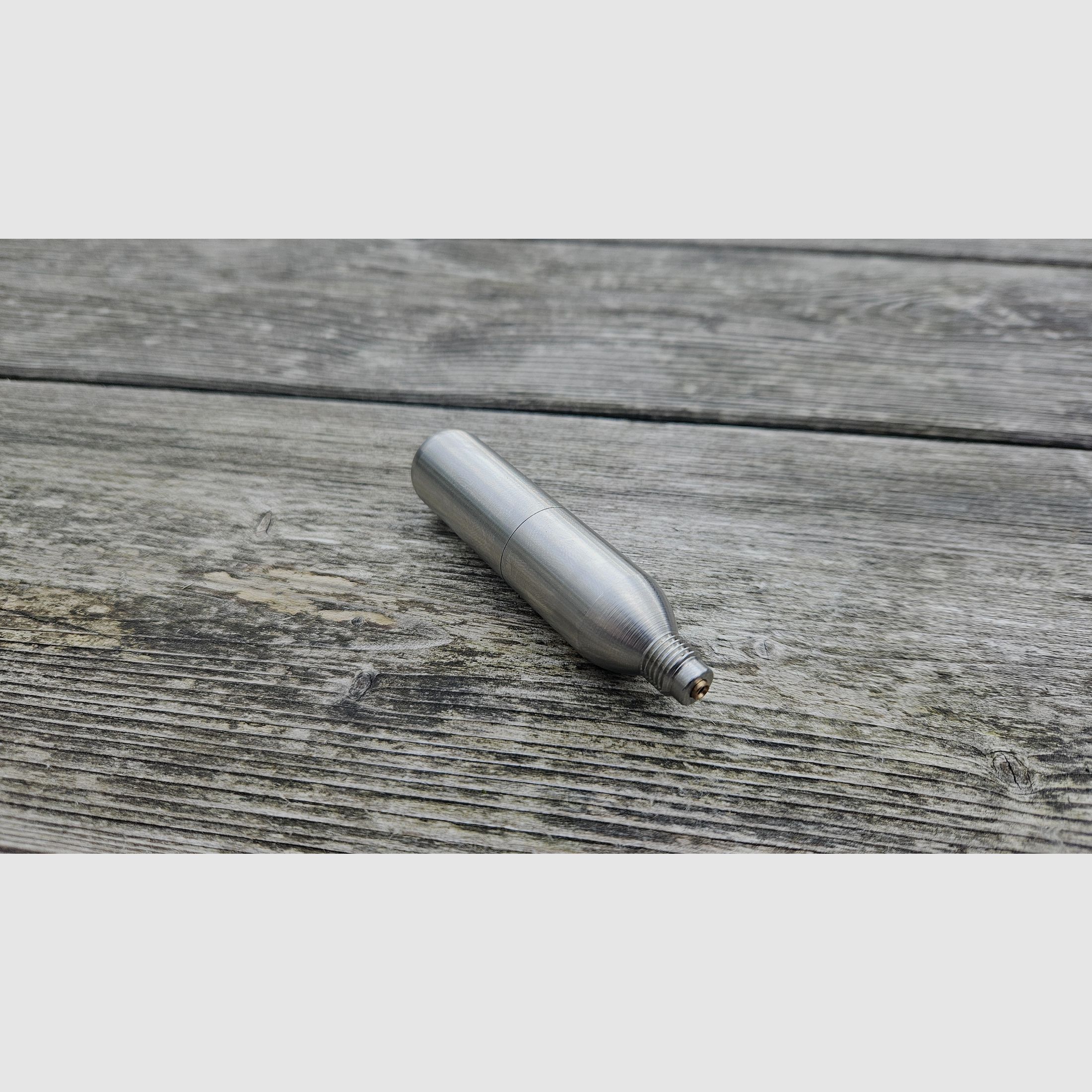 Refillable CO2 cartridge made of stainless steel - 8g, 12g or 16g - incl. filling adapter