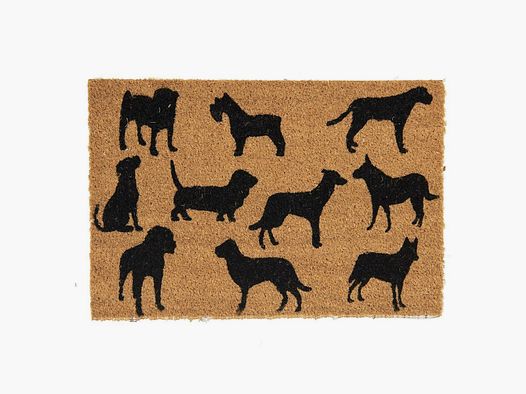 Lovergreen Outdoor Motiv Kokosnuss/ PVC-Fußmatte veschiedene Hunde