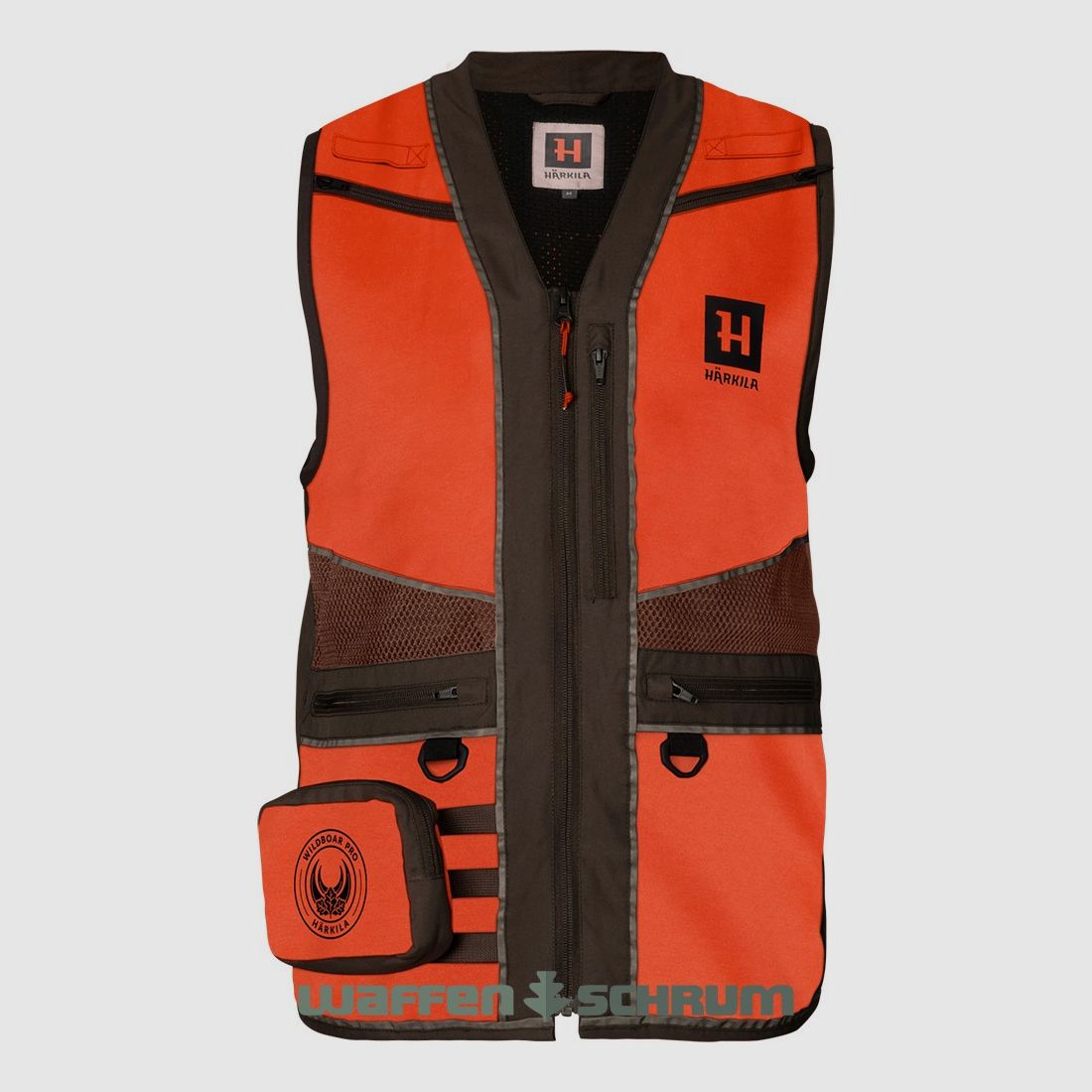 Chaleco Härkila Signal Wildboar Pro Naranja fosforescente/Marrón