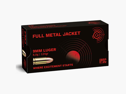 9mm Para Geco 124gr VM VE50
