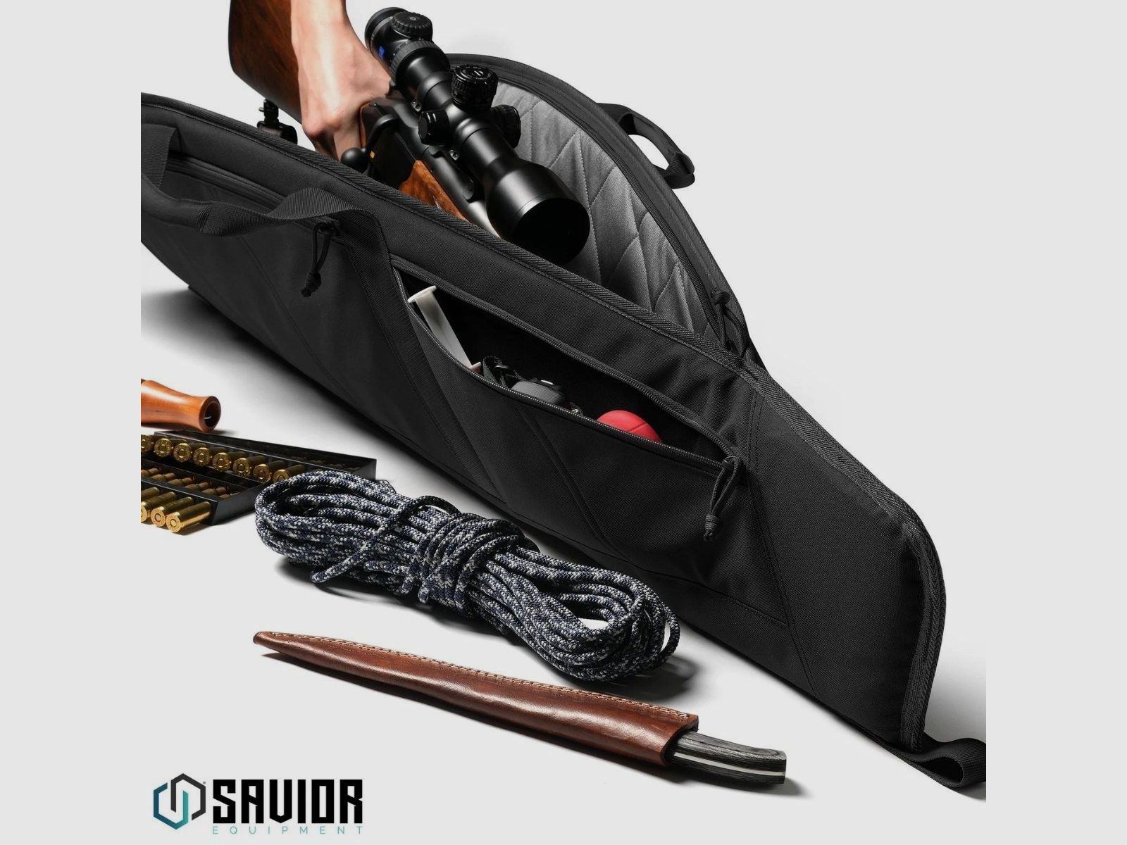 Savior - Torba Single Rifle Bag – Scout Hunting Case - 50" – Obsidian Black - RB-HT50-SG-BK, zdjęcie 5 z 7