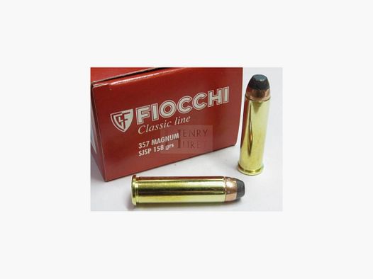 FIOCCHI 357 MAGNUM 158GR SJSP X50