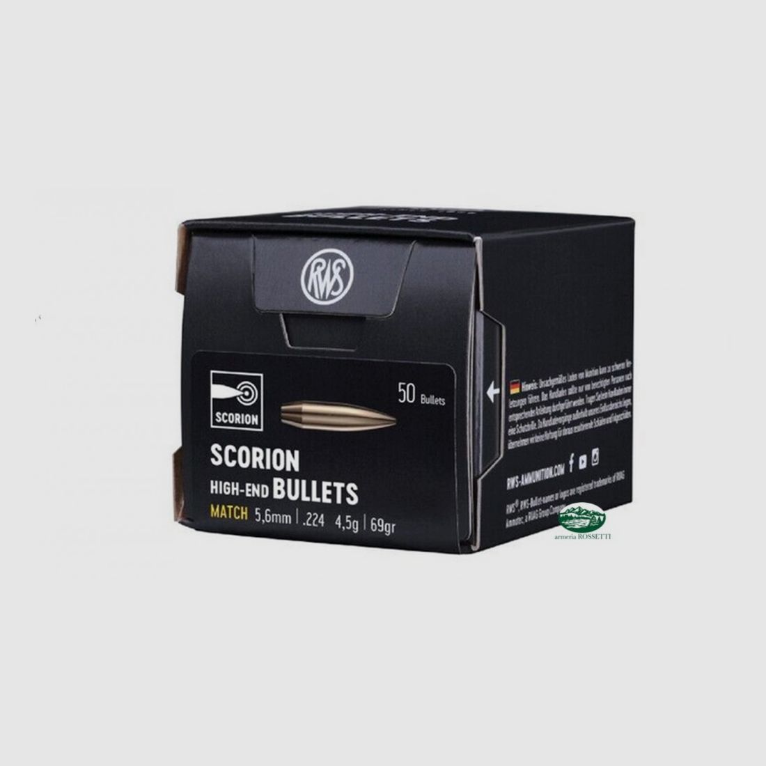 RWS Bullets SCORION .224 mm (5.6mm) gr 69 2421639