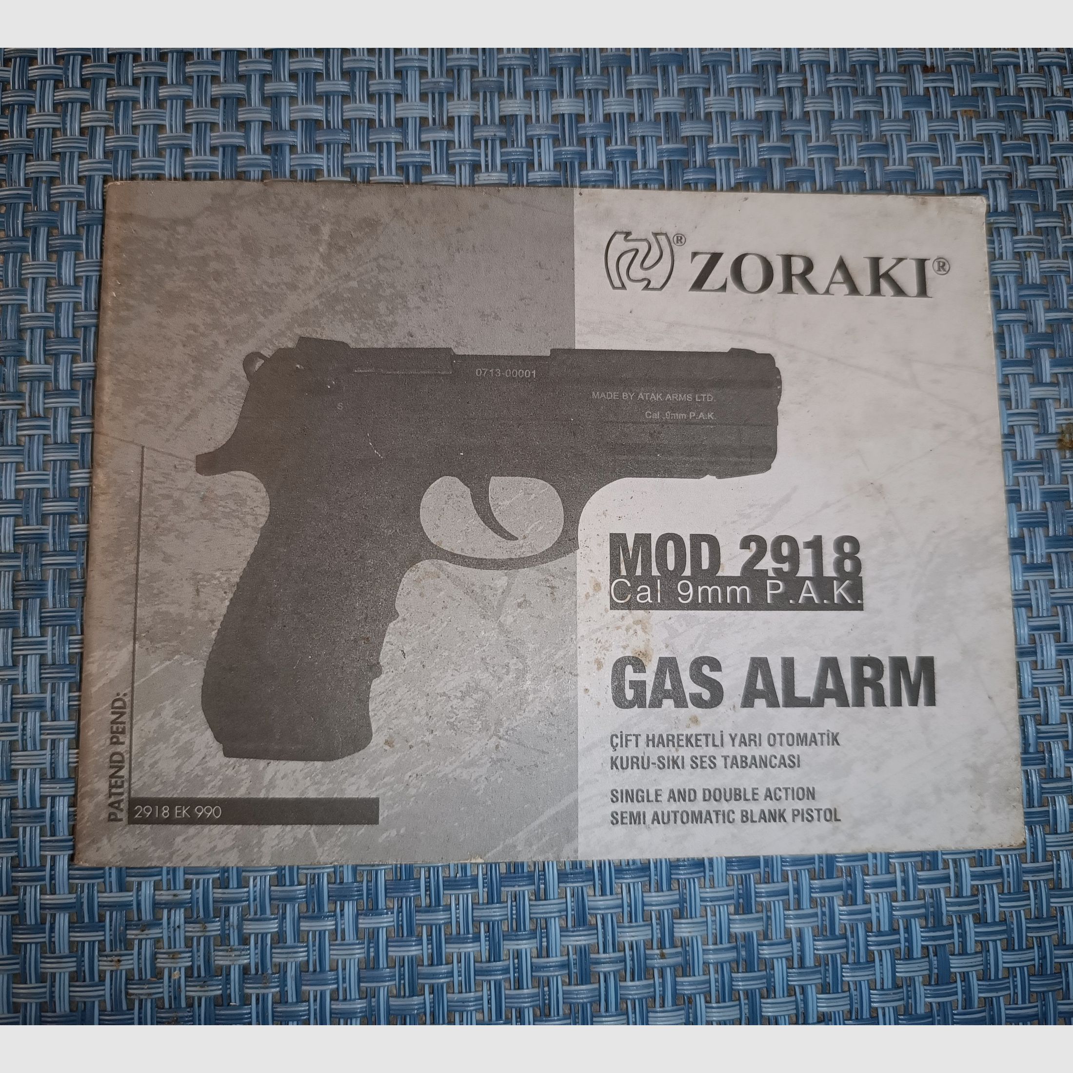 Zoraki mod 2918 user manual