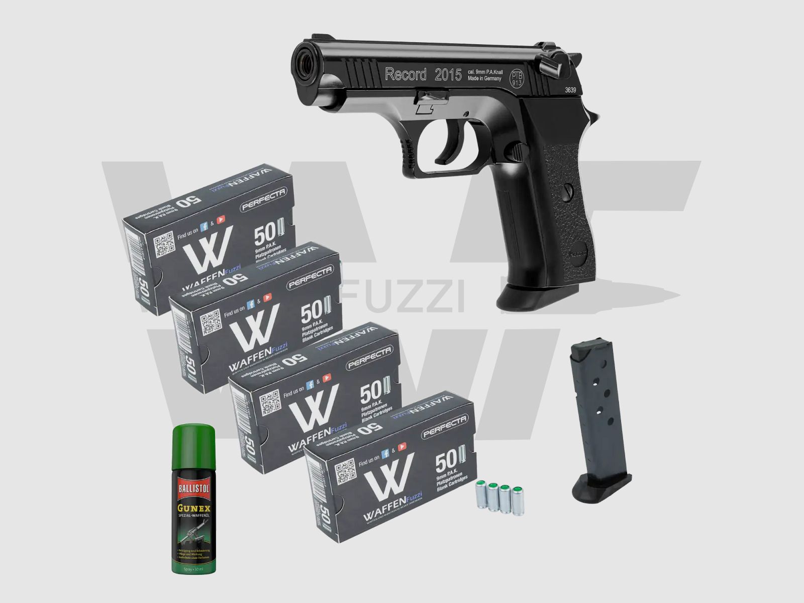 Record 2015 Set Schreckschusspistolen "M" Kaliber 9mm PAK