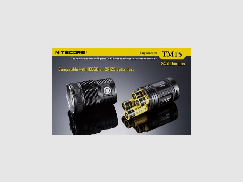 Torcia Nitecore TM15 Tiny Monster 2650 lumen, immagine 9 di 23