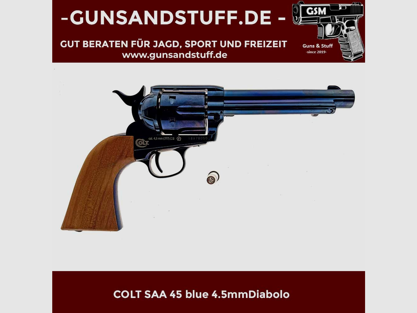 COLT SAA 45 blauw 4.5mm Diabolo