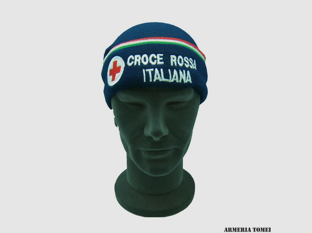 WOOL HAT ITALIAN RED CROSS WITH TRICOLOR EDGE