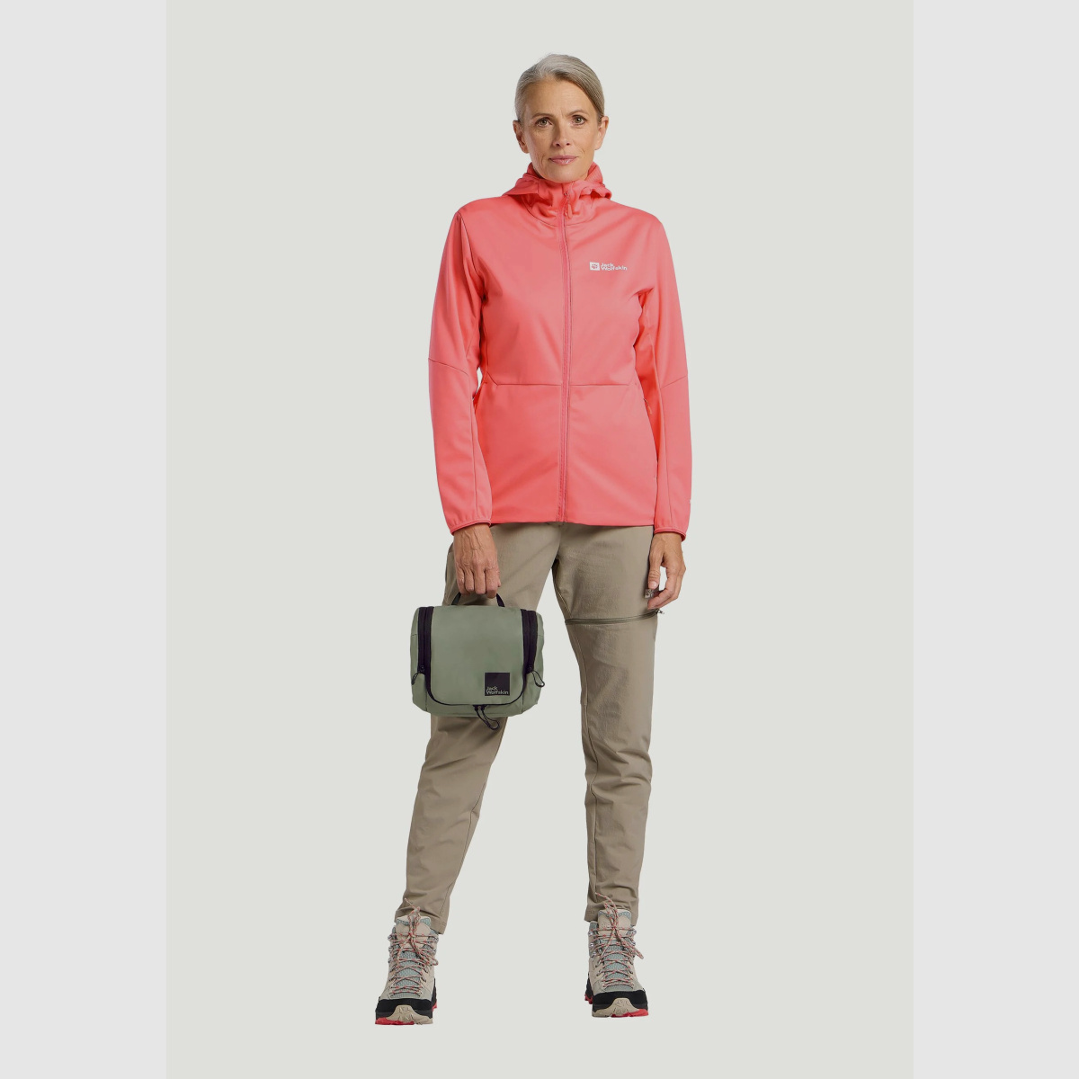 JACK WOLFSKIN Wandermood Washbag Kulturbeutel zum aufhängen Mint Leaf