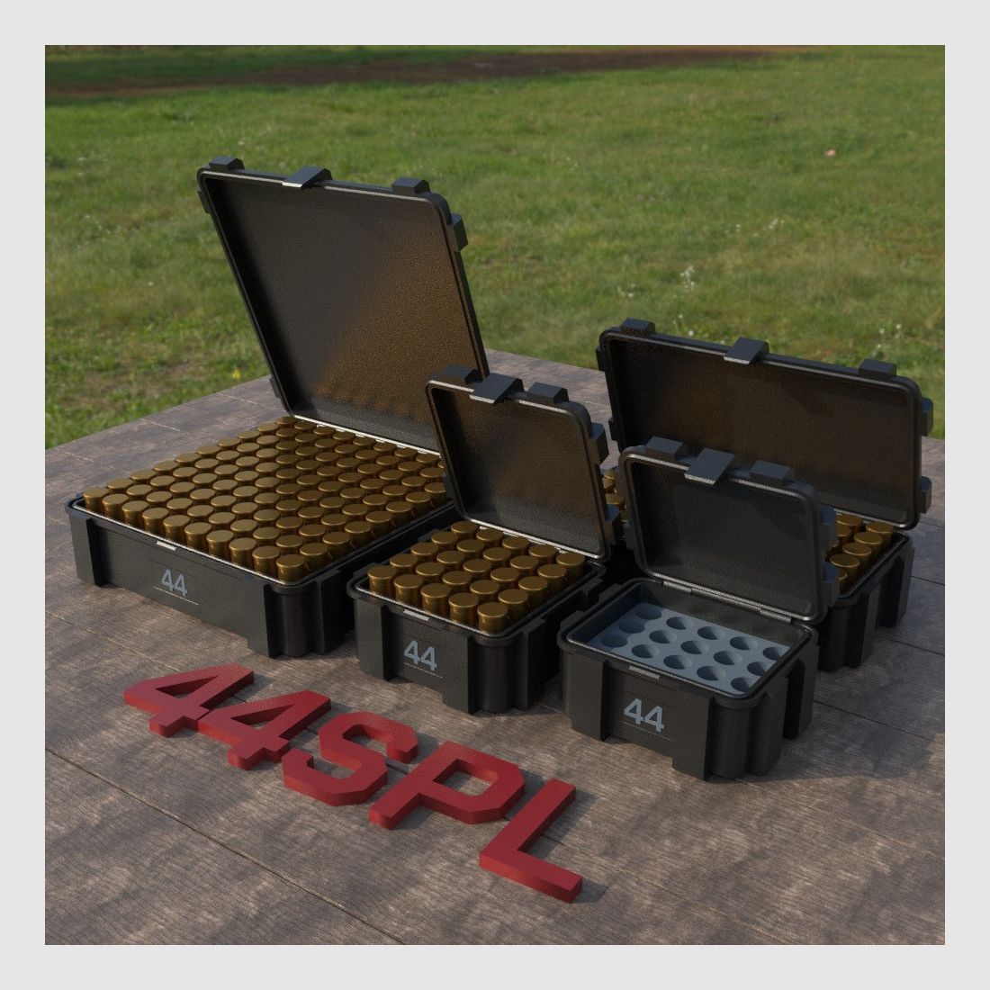 Filamelt Munitionsbox / Ammo Box .44 Special – Patronenbox ‘Klappdeckel’ – 20 / 25 / 50 / 100 Runden