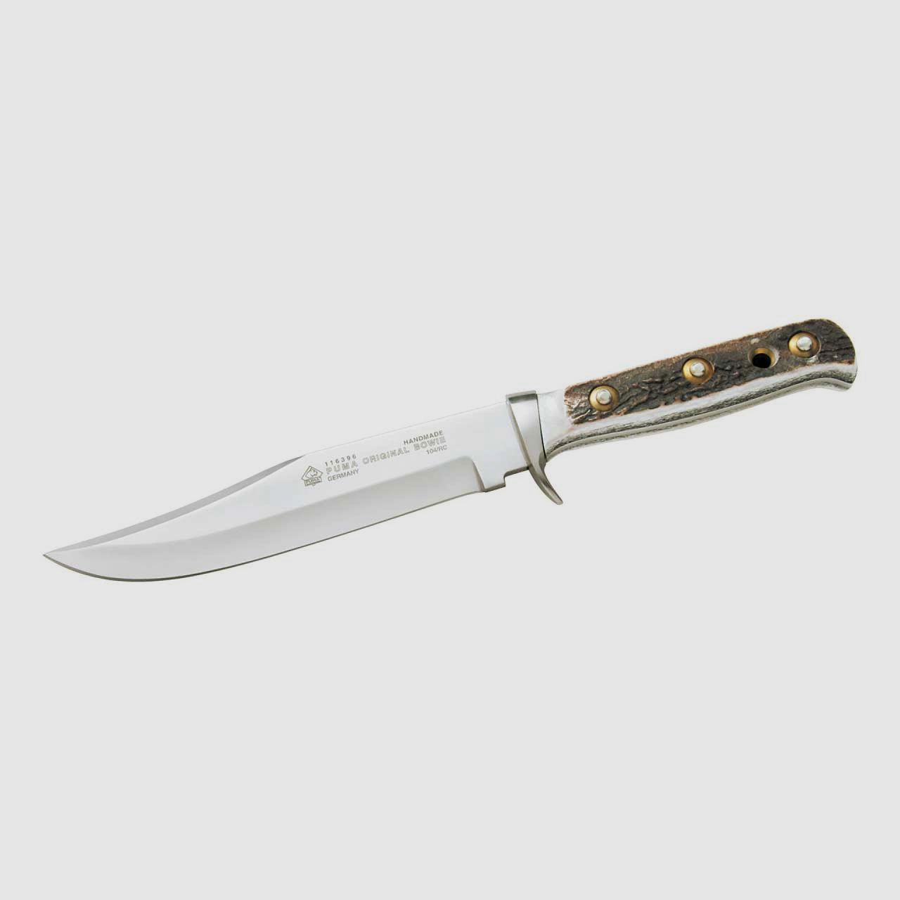 Jagdmessser Puma Bowie Stahl 1.4125 KlingelĂ¤nge 15,6 cm inklusive Lederscheide (P18)