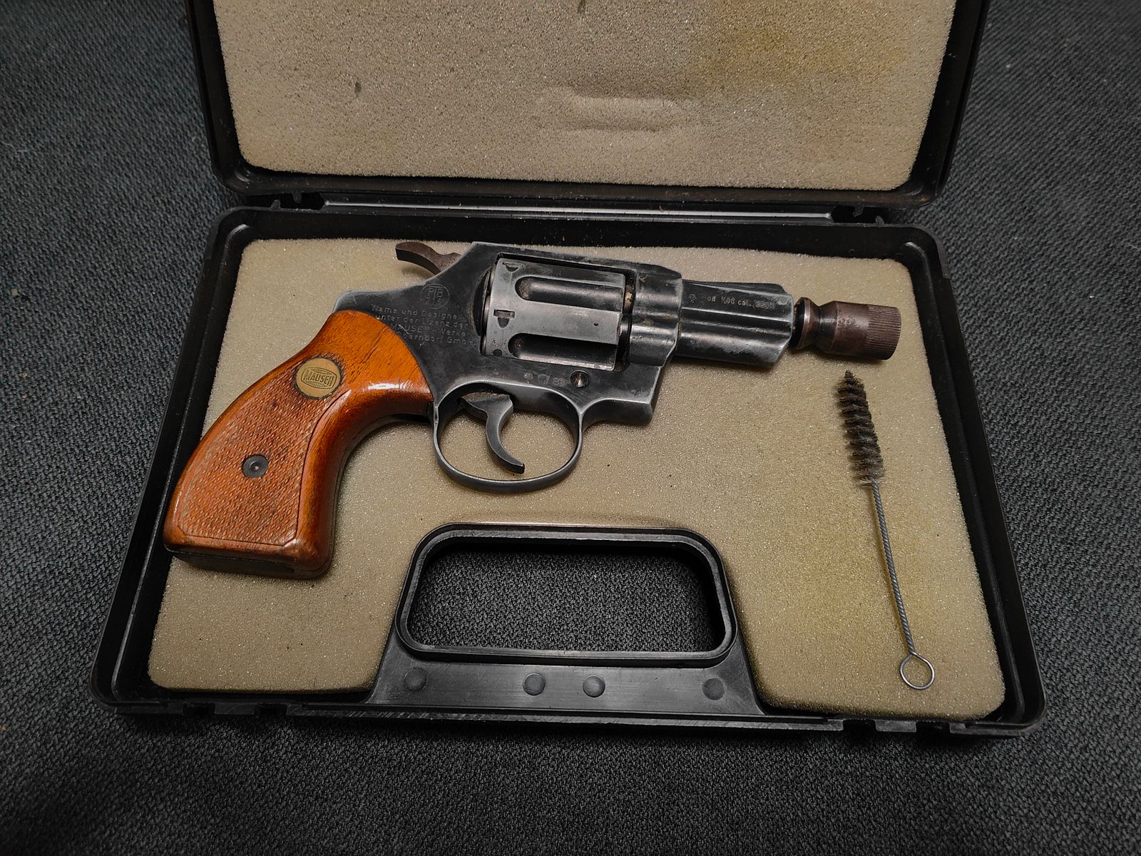 Revolver Mauser 380 K. Modell 50 Schreckschuss Gas Signal Knall Alemania Occidental PTB 219 9mm k