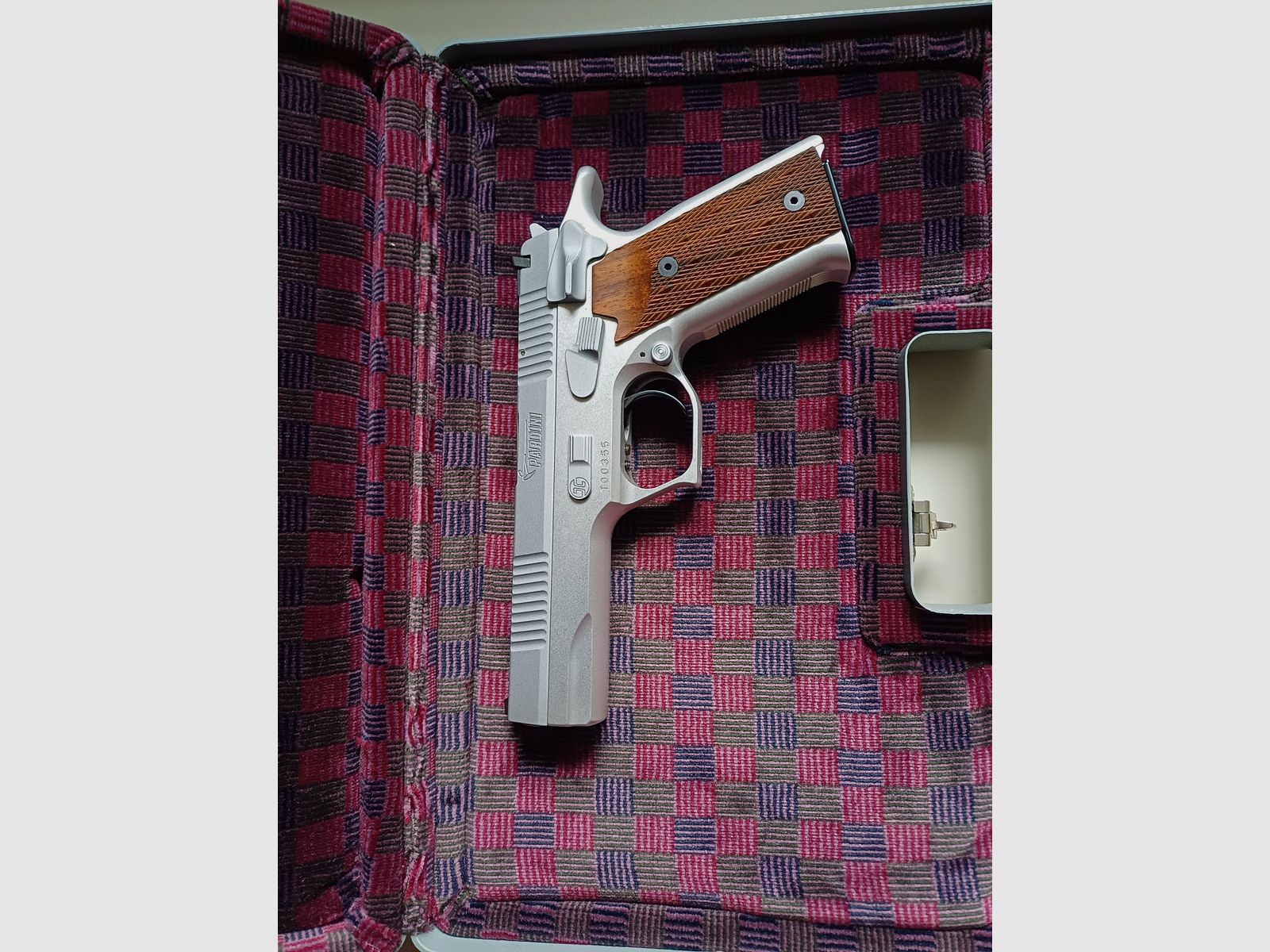 Pardini 45 ACP Nickel Sport Model P.C. 45 S, 5 inch; Top onderhouden, weinig geschoten, afbeelding 4 van 8