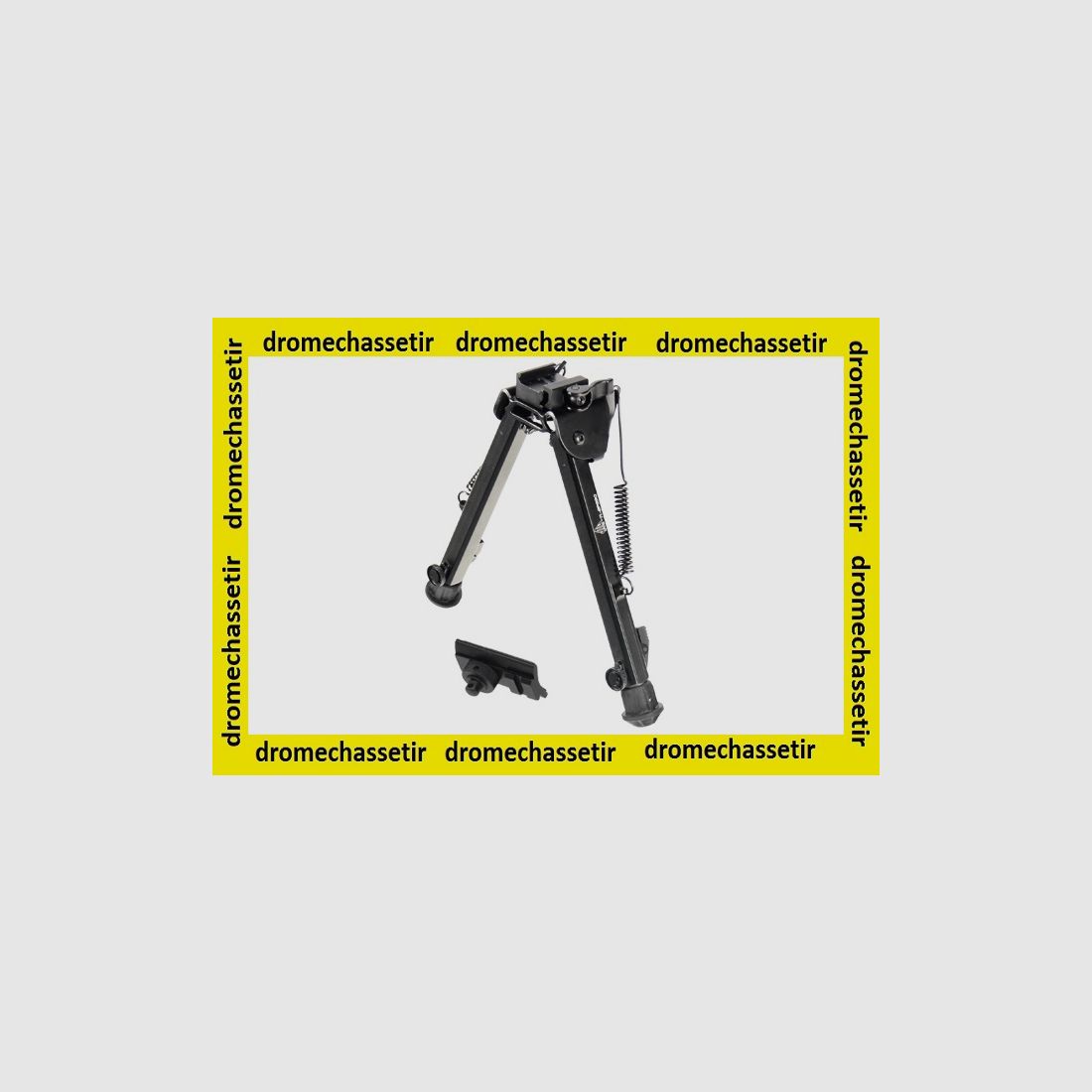 UTG Hochstativ für Picatinny-Schiene mit Hebelbefestigung und Schlaufe, Höhe 20,3 cm bis 31,5 cm, schwarzer quadratischer Fuß, Bild 1 von 3