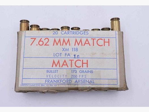 Frankfort Arsenal, USA rifle cartridges