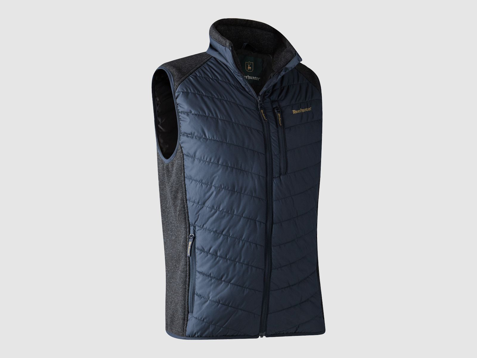 Deerhunter Moor Padded Waistcoat with knit Dark Blue 3XL