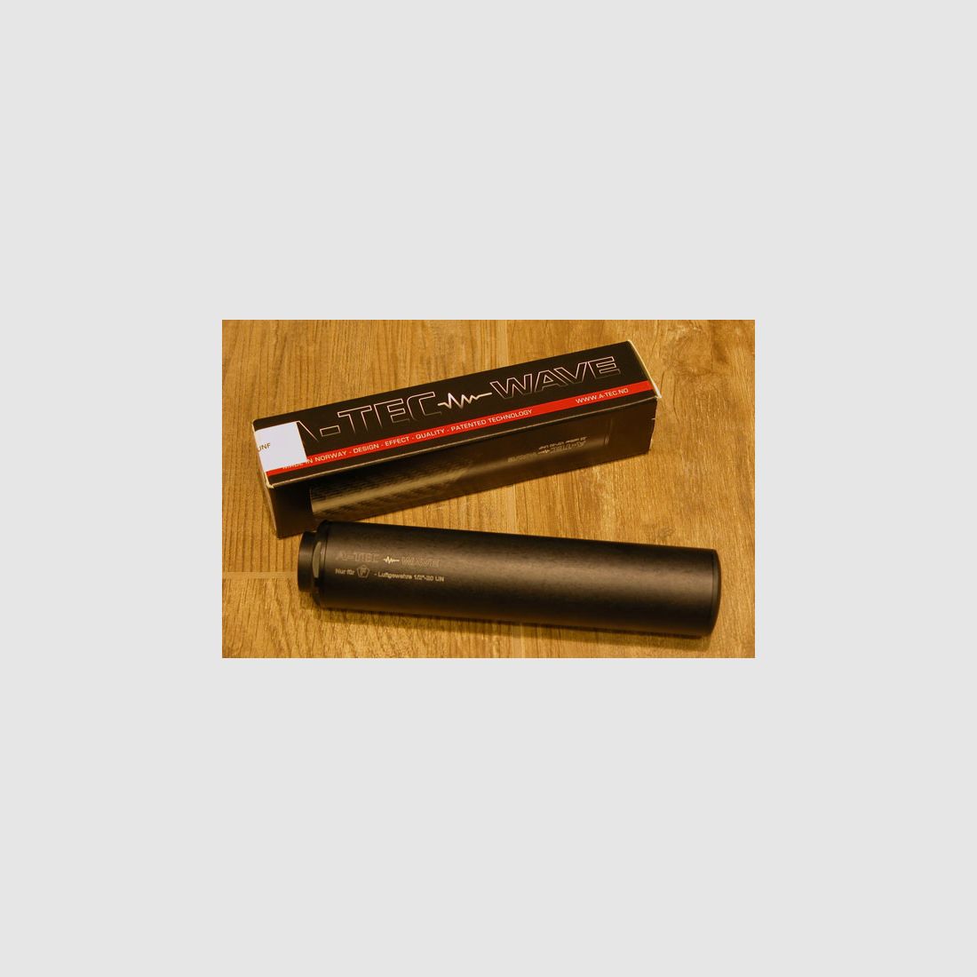 A-TEC "WAVE ALU" silencieux haute performance "F" pour armes à air comprimé calibre 4,5 & 5,5, filetage 1/2"-28 UNEF
