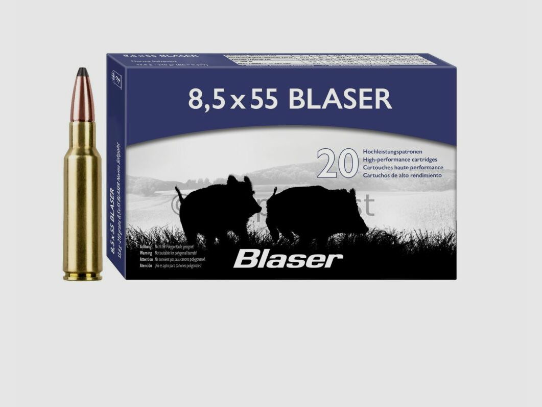 Blaser wapens Blaser 8,5x55 Blaser Norma Softpoint 13,6g