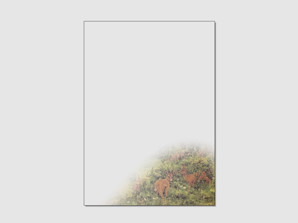 Brief- und Computerpapier ''Rehe''