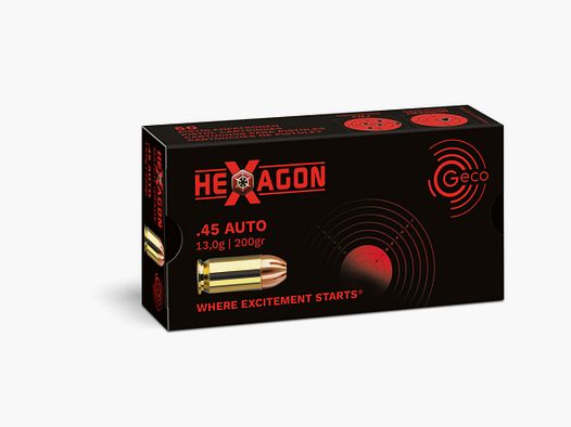 .45AUTO 13.0g 200gr HEXAGON BTE50PCS