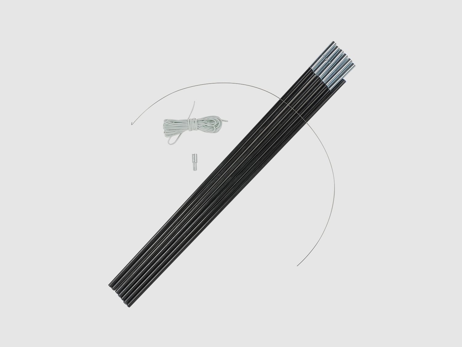 Highlander Forces Zeltstangen 9,5 mm 9er Set Fiberglas