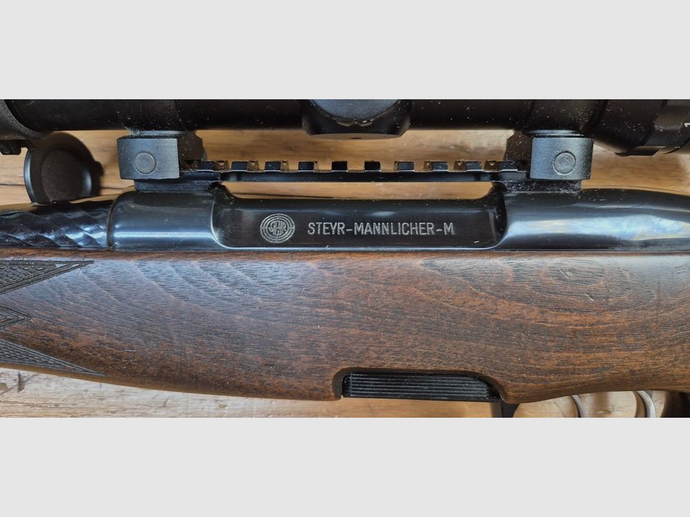 Very beautiful Steyr Mannlicher Model M bolt-action rifle – A classic high-end hunting rifle – Steyr Arms Austria from 1990 – Cal. 7×64 – High-quality wood in excellent condition + – Bluing at 99.8% – Perfect mechanics – Ultra fine trigger – Dream twisted barrel – Good Konus M-30 1-4×24 riflescope – A winning combo in excellent condition – Excellent condition +/excellent condition ++, image 1 of 46