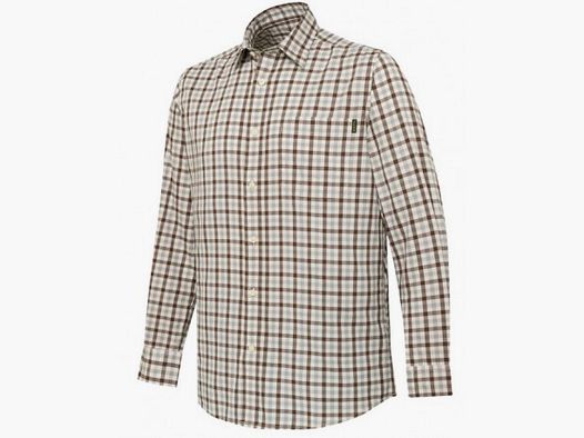 Beretta Geruit Shirt in Wit, Bruin en Grijs Model Bryggen Art. LU382T247406A1 BERETTA