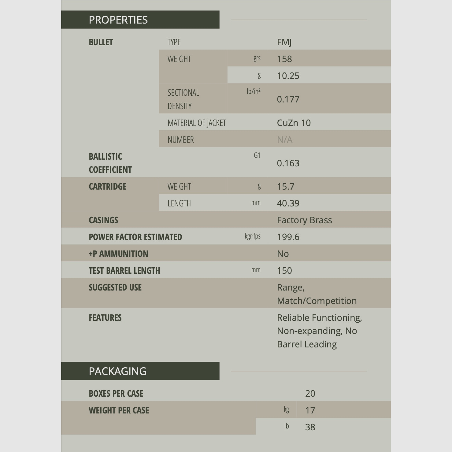 Sellier & Bellot 64194 .357 Mag. Vollmantel 10,24g 158grs.