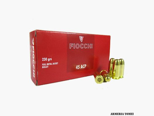 FIOCCHI – 45 ACP 230GR FULL METAL JACKET