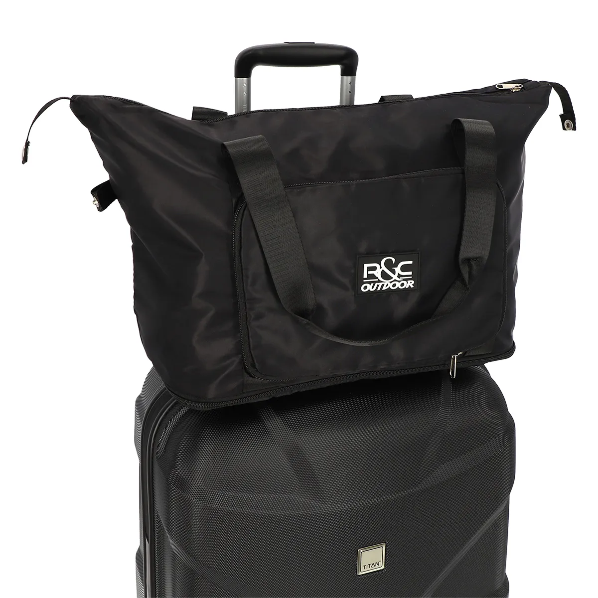 Travel Bag Schwarz faltbar, billede 6 af 9