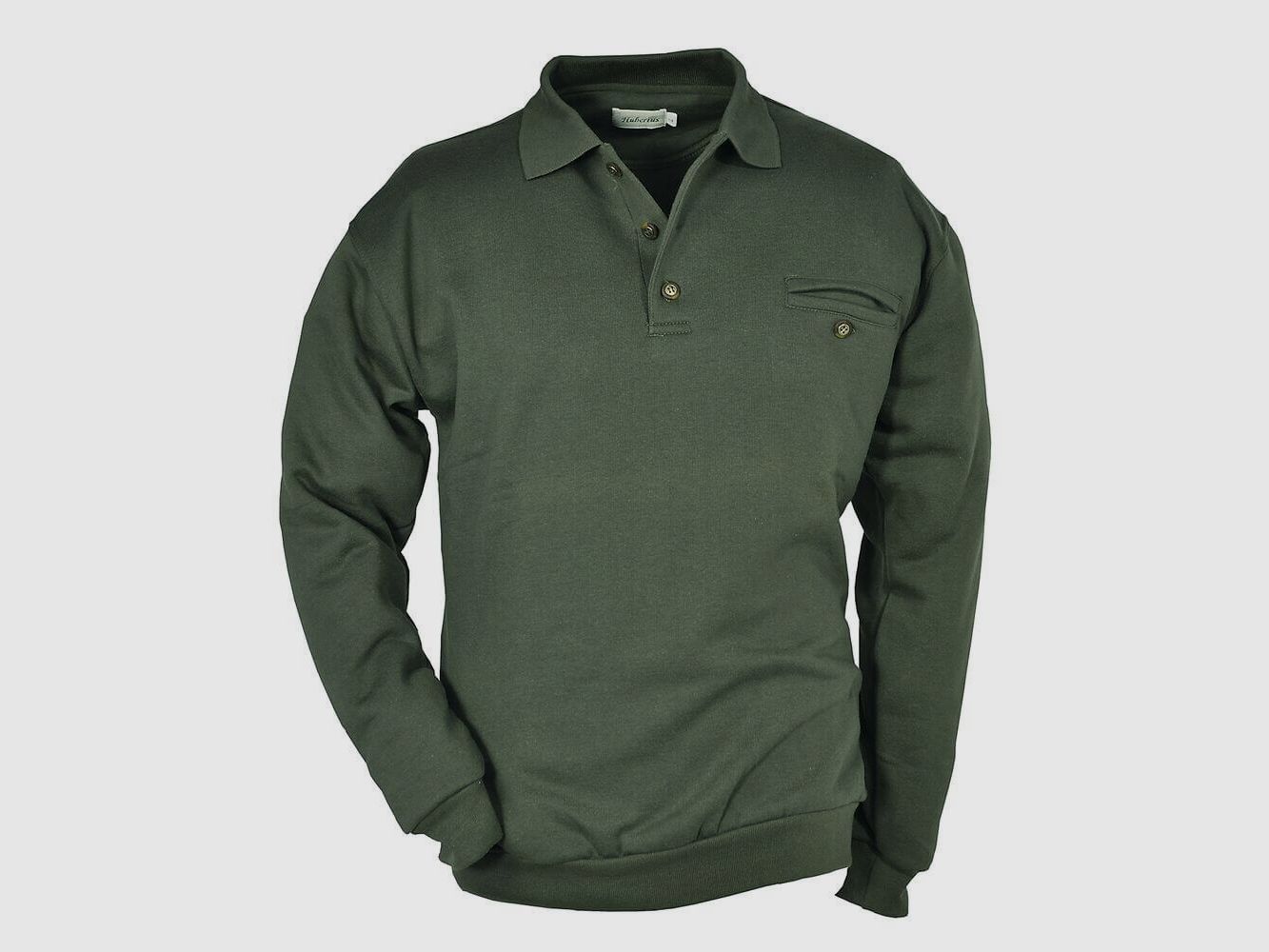 Hubertus Sweatshirt mit Polokragen