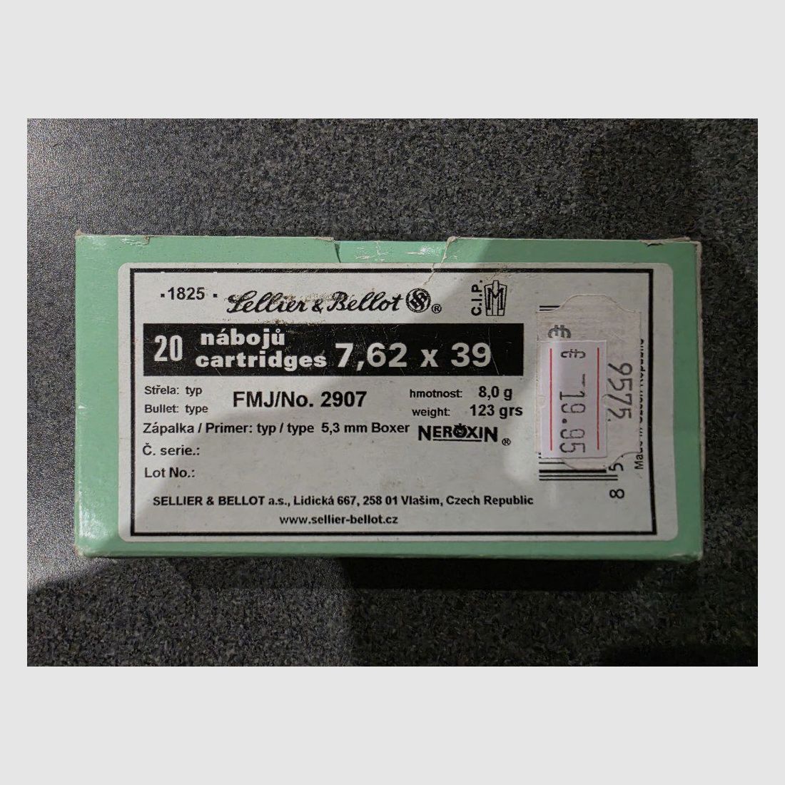 PATRONE SELLIER BELLOT cal.7,65 mm (.32 Auto) FMJ (Copia), immagine 1 di 3
