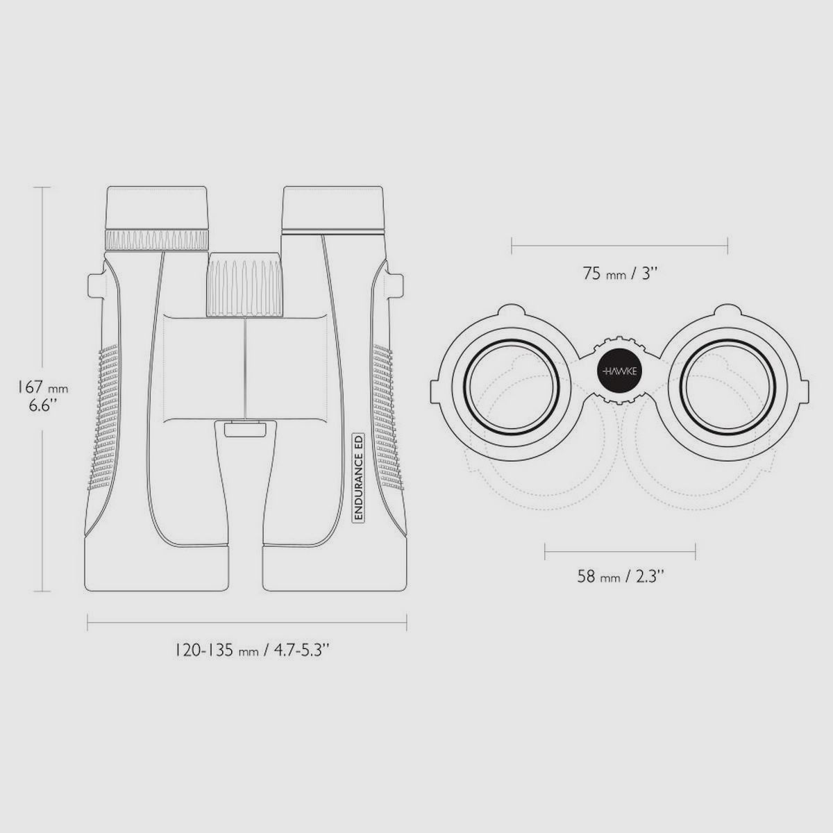 Hawke Endurance ED 10x50 Binoculars Green, Bild 6 von 8