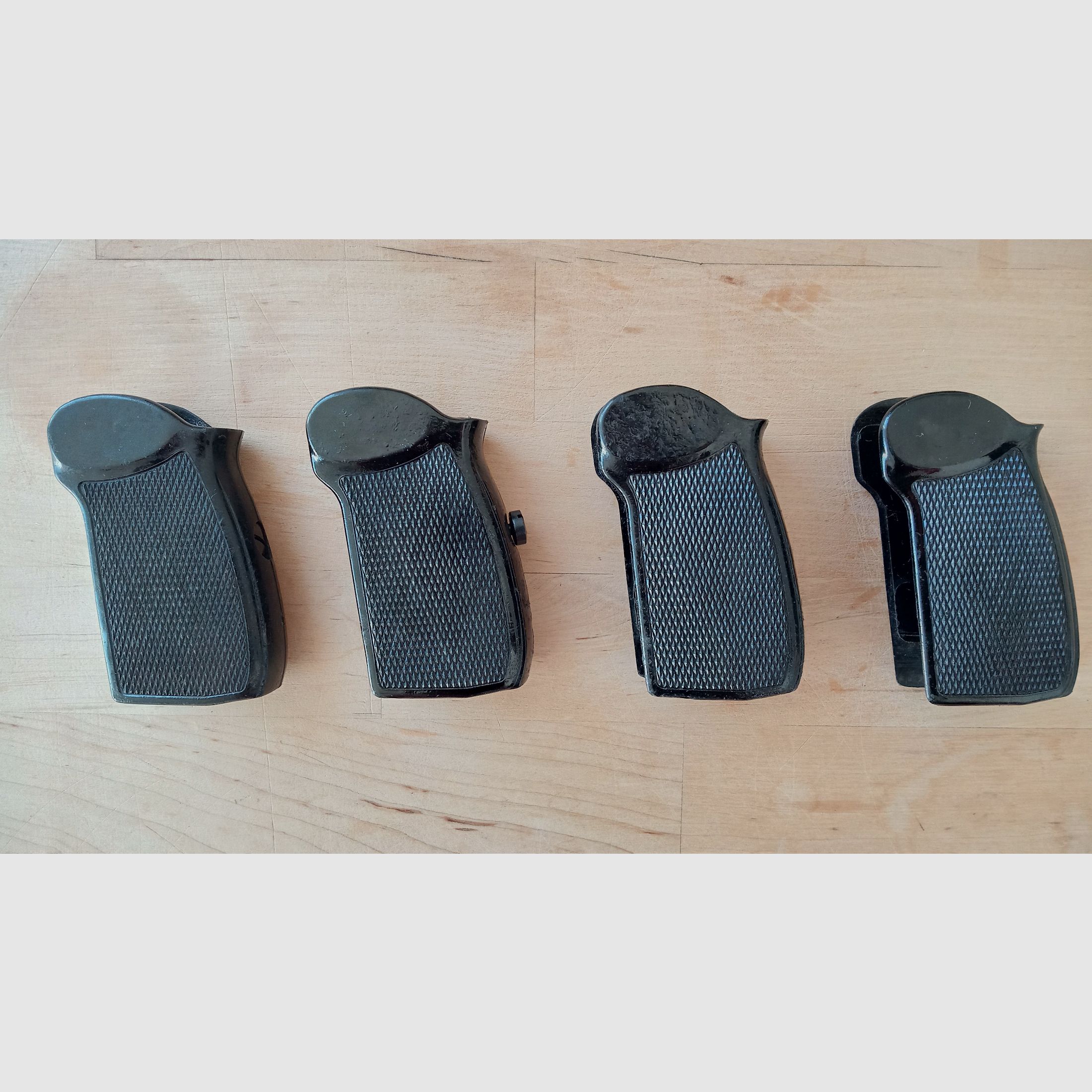 Black Bakelite grip panels for DDR police pistol-M including screw / Vintage grip for East German Makarov // 8 rounds PM 9x18