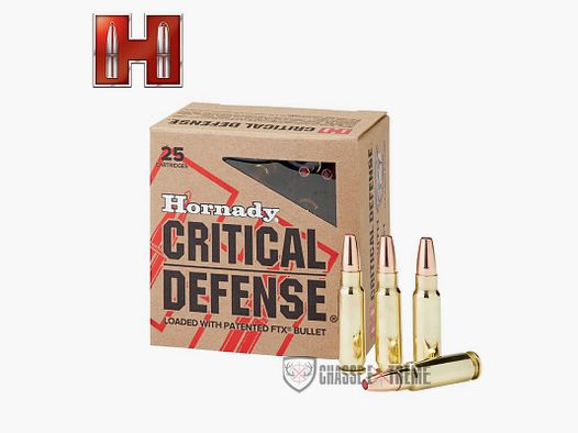 25 Munitions HORNADY Critical Defense Cal 5.7x28 mm 55Gr Ftx