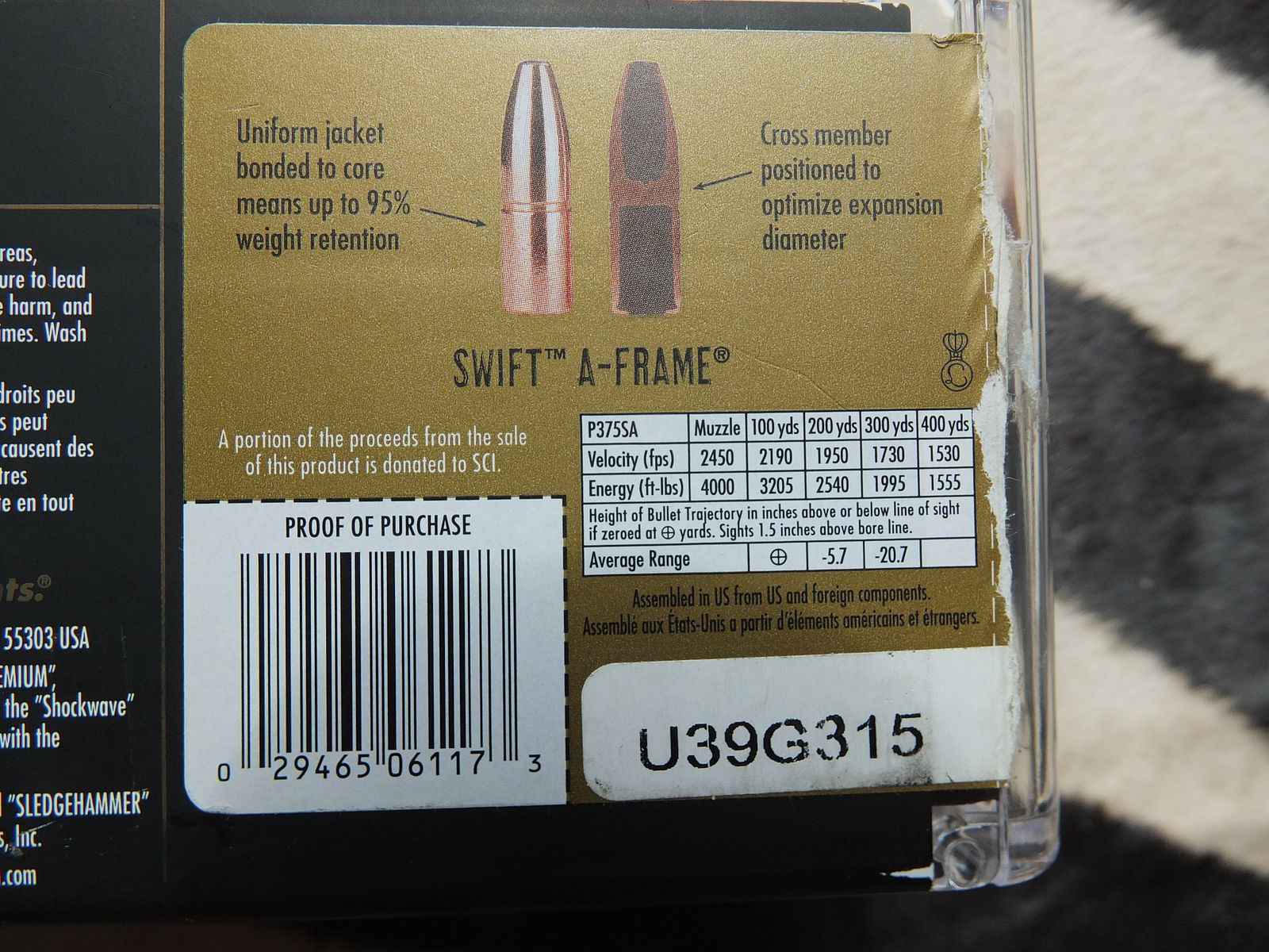 375 H&H Magnum Federal Swift A Frame 300grain