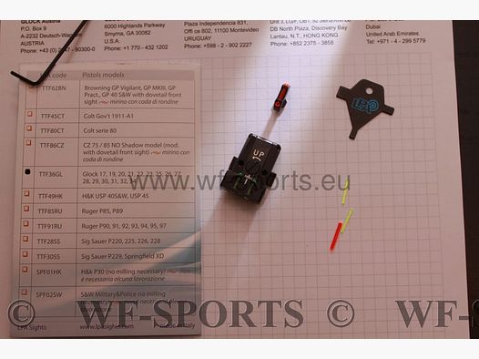 Visée LPA, réglable avec précision, fibre optique très contrastée, NEUF, GLOCK 17 à 21