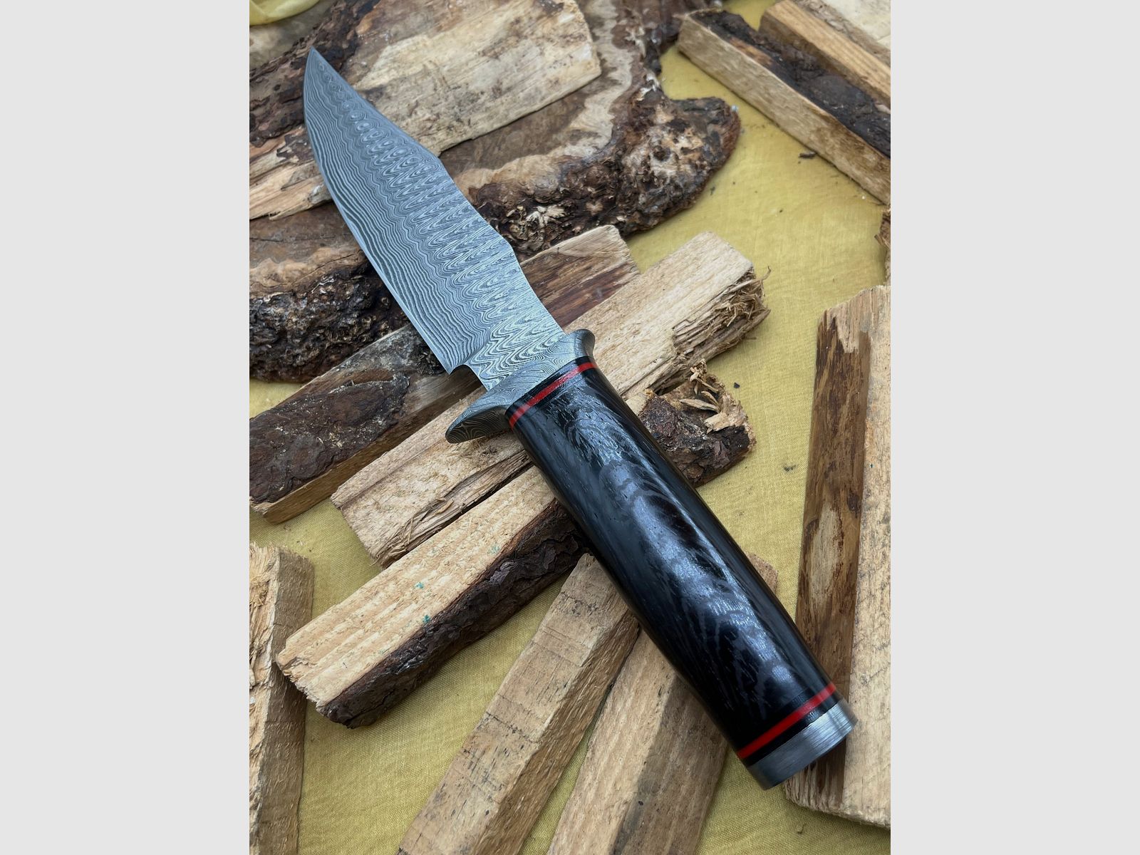 Jachtmes Damaststaal 