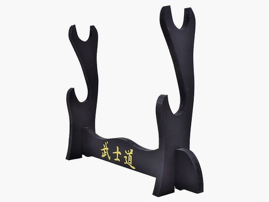 Soporte para espadas negro mate para 2 espadas