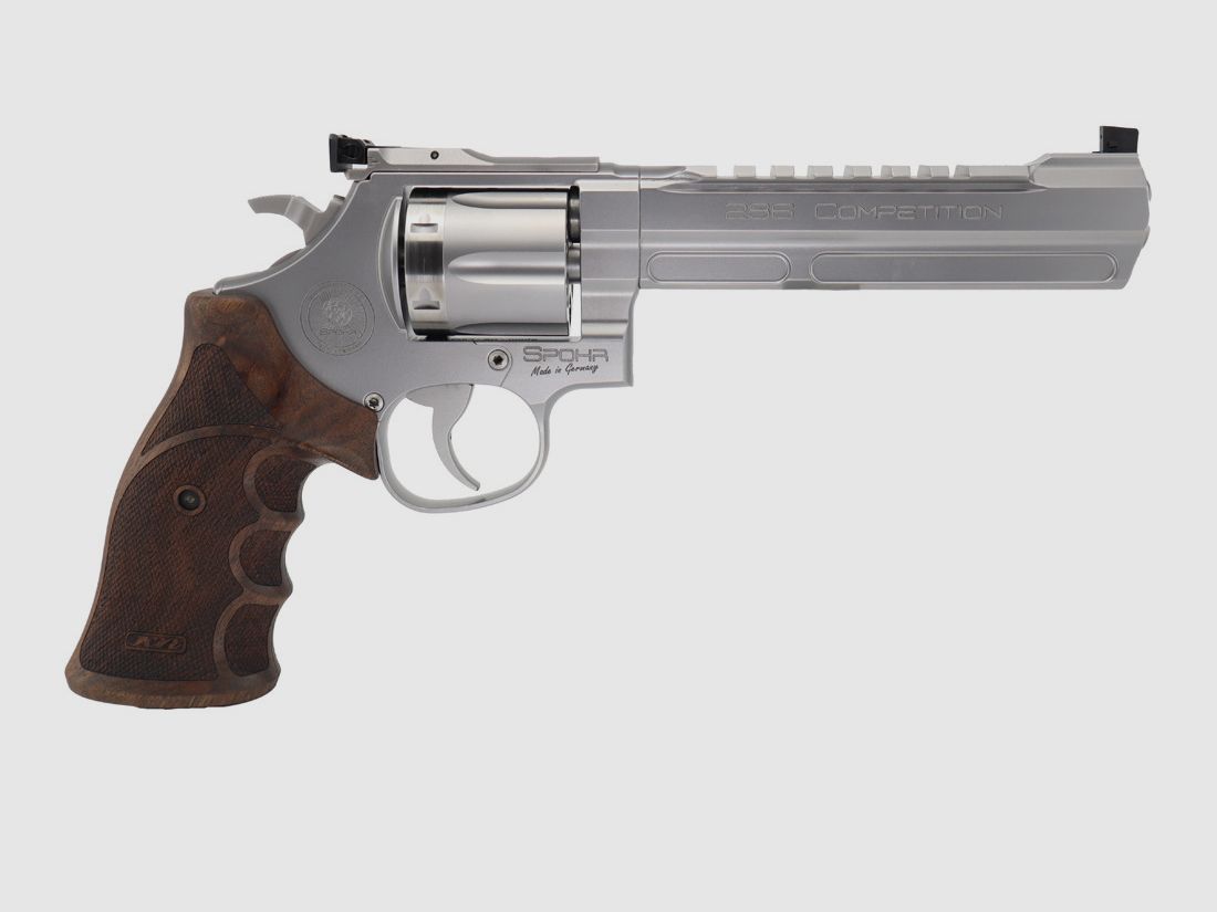 SPOHR 286 Competizione Acciaio 6" Revolver con tamburo intercambiabile Fabbricato in Germania Revolver sportivo da 6 pollici
