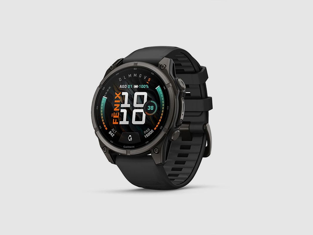 UHR – GARMIN – FĒNIX® 9 | 47MM | Titan DLC Carbon Grau mit schwarzem Silikonarmband, Bild 1 von 13