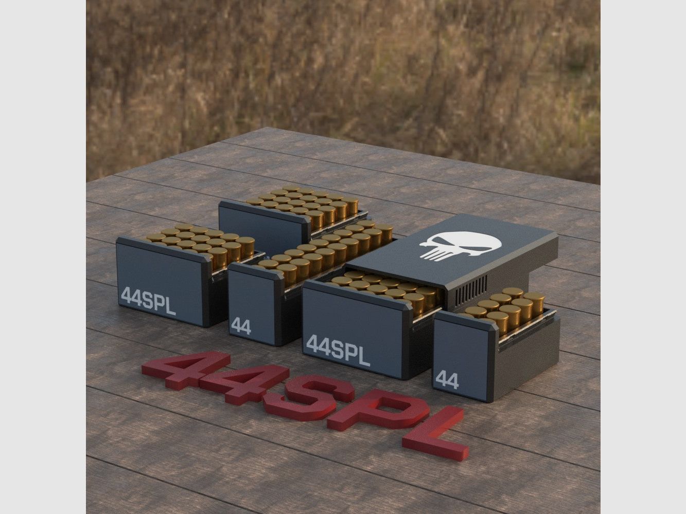 Filamelt Munitionsbox / Ammo Box .44 Special – Patronenbox für 50 Schuss, Made in Germany