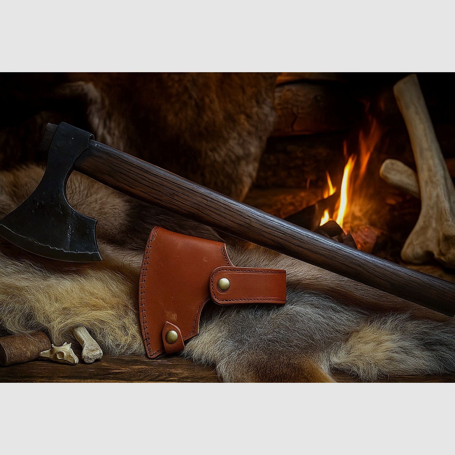 Schwere Wikinger Slawen Axt Bartaxt Northman >TYR< Streitaxt - Neu!