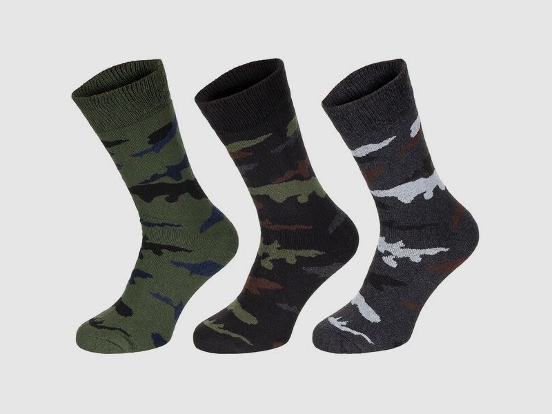 Socken / Strümpfe "Esercito" 3er Pack (43-46) Tarn / Camouflage halblang