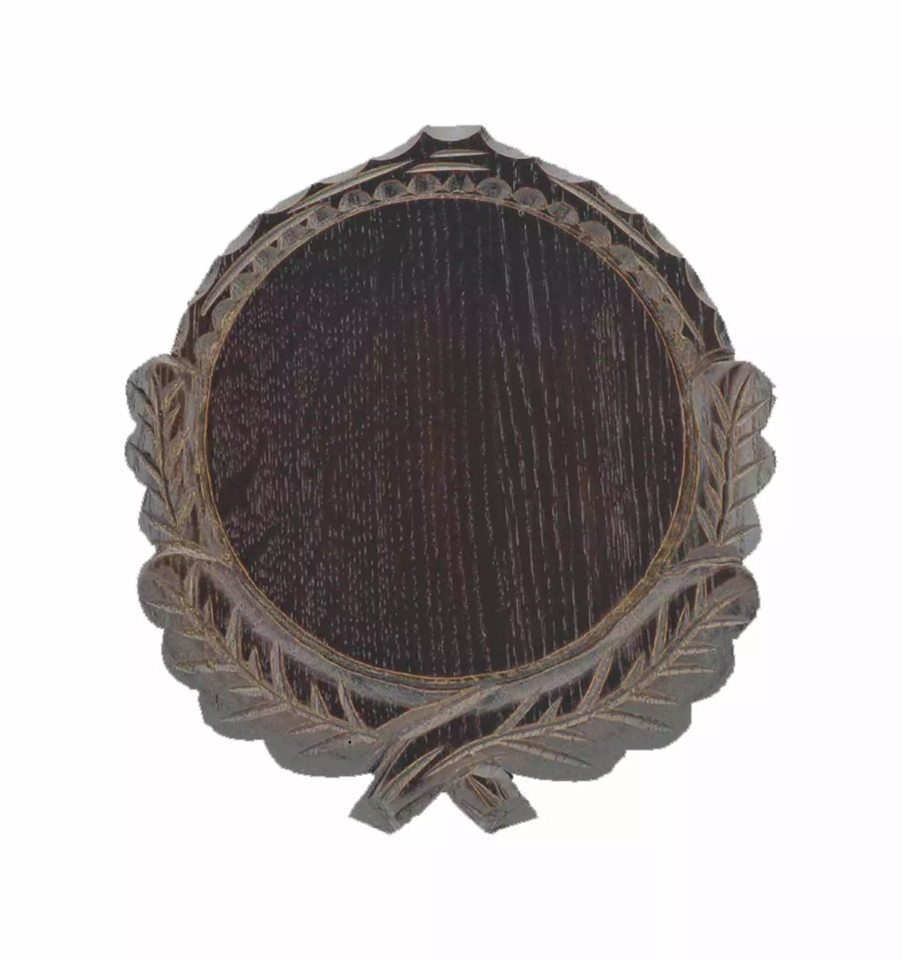 Trophäenschild für Keiler geschnitzt 12 cm dunkel, Bild 1 von 2