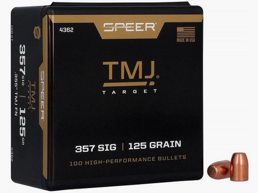 SPEER GESCHOSSE TMJ, 357 SIG, 125 GRAIN - 100 PIECES