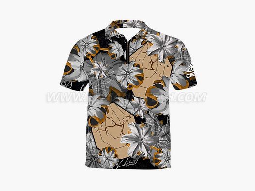 DED Black Bullet Floral IPSC Target T-Shirt, size: XS, Custom Name: With Custom Name, Clothes type: Kids
