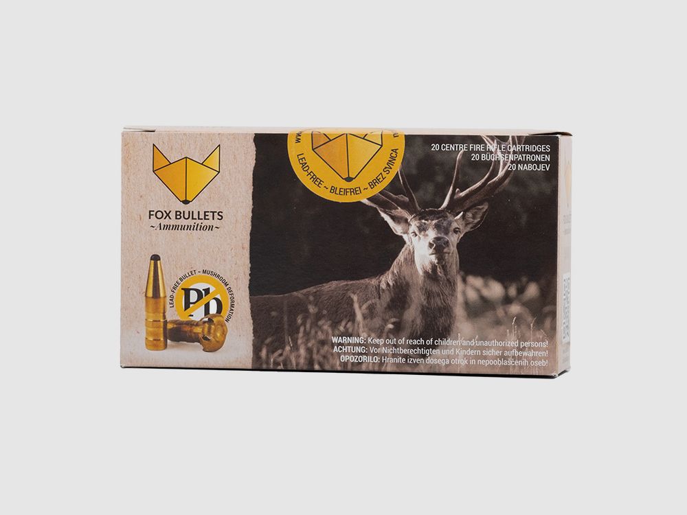 Fox-Bullets .223 Rem. Hunter Classic 3,2g/50gr Büchsenpatronen Bleifrei